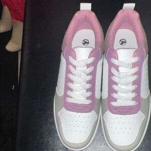 Women's Pink and White Sneakers